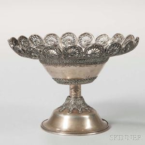 Bezalel Sterling Silver and Filigree Footed Candy Dish