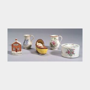 Five Assorted Small Staffordshire Pottery Items