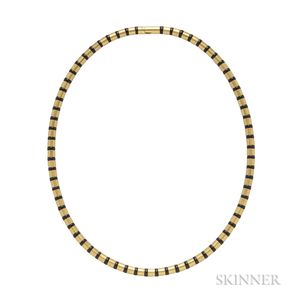 18kt Gold and Onyx Necklace