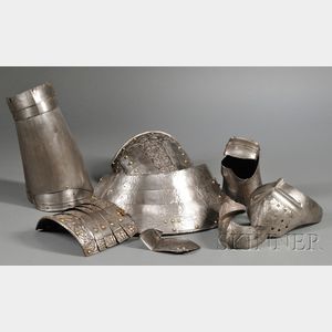 Assorted Group of Steel Armor Elements
