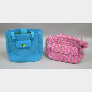Two Vera Bradley Quilted Cloth Purses.