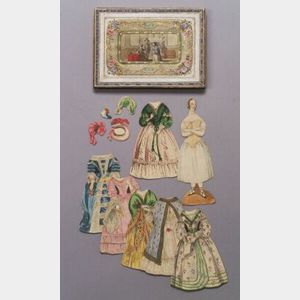 Hand-colored Paper Doll in an Embossed Box