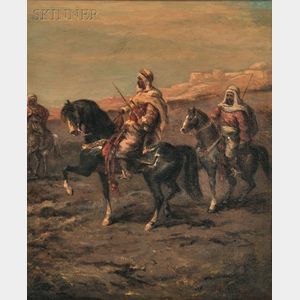 Attributed to Adolph Schreyer (German, 1828-1899) Arab Horsemen