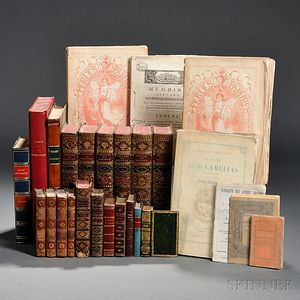 French Works, Twenty-five Volumes, Decorative Bindings.