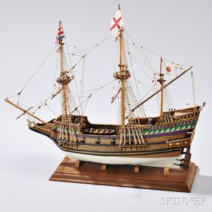 Wooden Ship Model of the Golden Hind