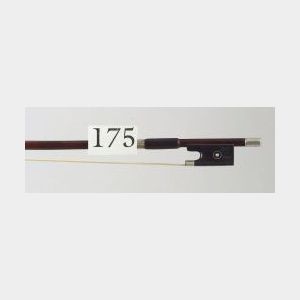 French Silver Mounted Violin Bow for Silvestre & Maucotel