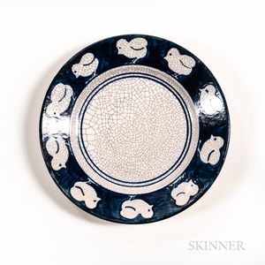 Dedham Pottery Chicks Pattern Plate