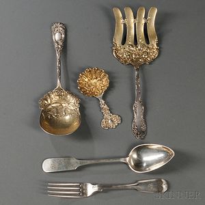 Four Pieces of American Silver Flatware