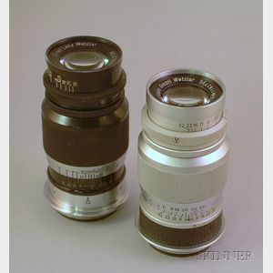 Two Leitz Elmar f/4 9cm Lenses