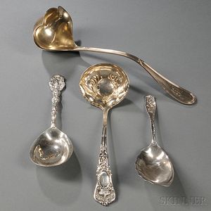 Four American Sterling Silver Serving Pieces