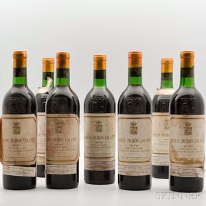 Chateau Pichon Lalande 1970, 8 bottles