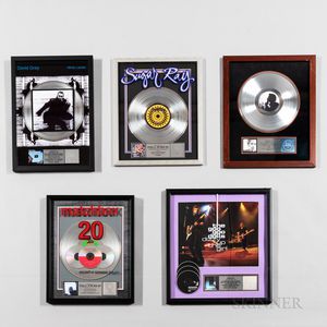 Five RIAA Certified Platinum Record Sales Awards