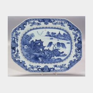 Blue and White Chinese Export Porcelain Platter