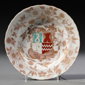 Rare 18th Century Japanese Porcelain Armorial Plate