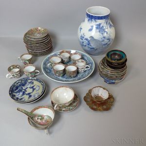 Forty-four Export Porcelain and Cloisonne Items