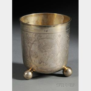 German Silver Gilt Footed Cup