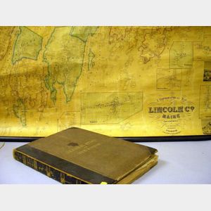 1857 Topographical Map of Lincoln Co., Maine and General Atlas of the World