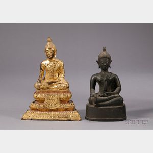 Two Bronze Buddhas