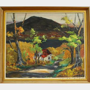 Susumu Hirota (American, 1898-1979) Fall Landscape