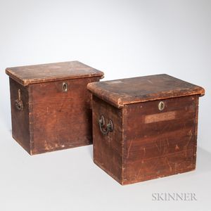 Two Dovetailed Liquor Boxes