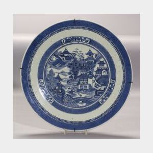 Blue and White Nanking Porcelain Charger