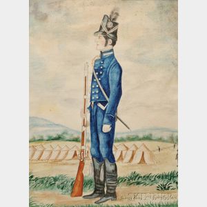 Figure Study of a War of 1812 Infantryman