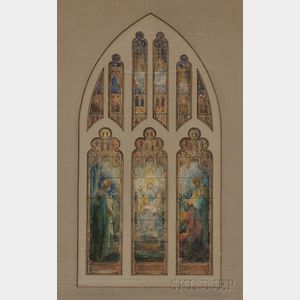 Ecclesiastical Department, Studio of Louis Comfort Tiffany (American, 1848-1933),The Epiphany (Adoration of the Magi),Suggestion for