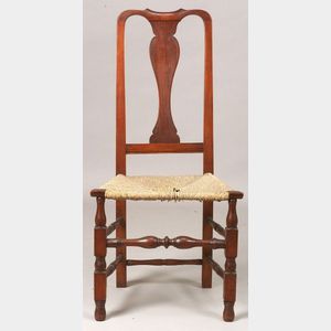 Queen Anne Maple Red Stained Side Chair