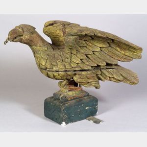 Carved Wooden Eagle Figure