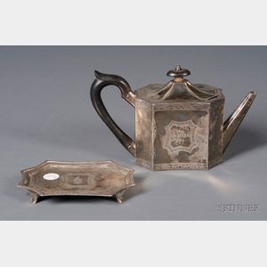 George III Silver Teapot and Stand