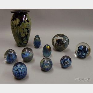 Ten Pieces of Eihart Glass
