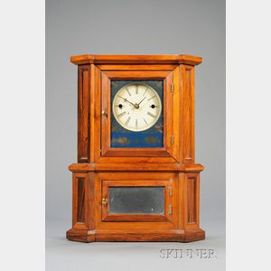 Rosewood "Parlor No. 1" 30-Day Lever Spring Shelf Clock by Atkins, Whiting & Company