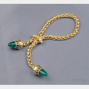 14kt Gold and Chalcedony Bracelet
