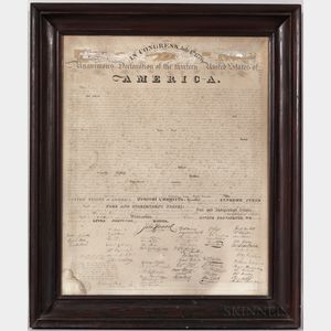 Declaration of Independence , the First Facsimile Engraving.