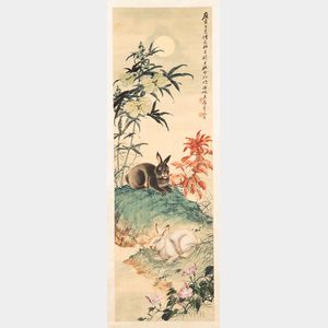 Two Hanging Scroll Paintings by Sakurato Yuxu