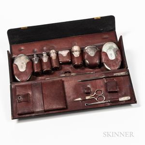 Fourteen-piece Tiffany & Co. Sterling Silver Travel Vanity Set