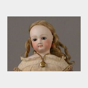 Early French Bisque Head Lady Doll with Wardrobe