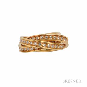18kt Gold and Diamond Trinity Ring
