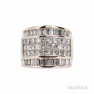 18kt White Gold and Diamond Band