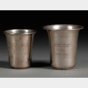 Two Silver Kiddush Cups