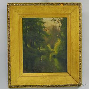 Charles Harold Davis (American, 1856-1933) Barbizon Landscape.