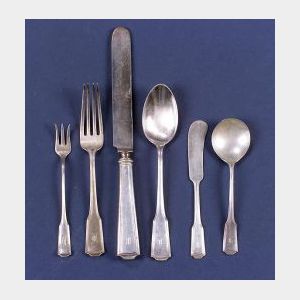 Eighty-seven Piece Frank W. Smith Sterling American Chippendale Pattern Partial Flatware