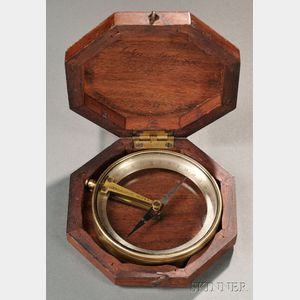 Brass and Glass Compass by Gurley