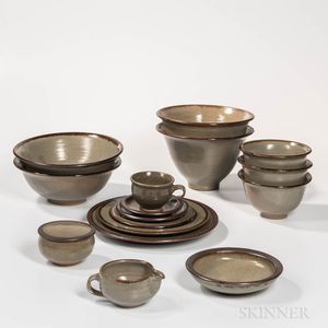 Set of Michael Cohen Stoneware Dinnerware