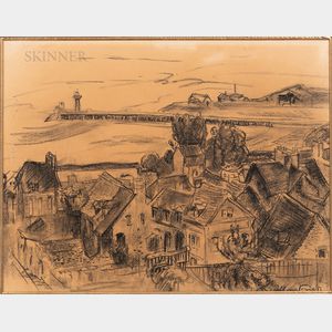 Achille-Émile Othon Friesz (French, 1879-1949) View of a Village and Harbor