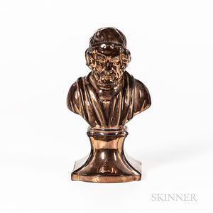 Copper Lustre Bust of Homer