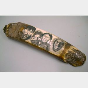Eskimo Fossil Ivory Carving