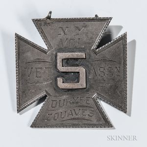 5th New York "Duryee Zouaves" Veteran's Medal