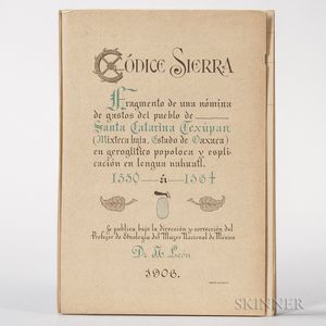 Codex Sierra Texupan, Codice Sierra Fragmento de una Nomina de Gastos del Pueblo de Santa Catarina Texupan.