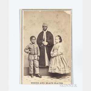 Carte-de-visite "White and Black Slaves,"